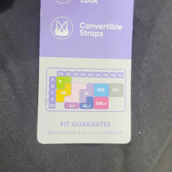 L+‎ Hanes MHG563 ComfortFlex Fit DreamwireT-Shirt UW Bra Warm Steel - Picture 4 of 7